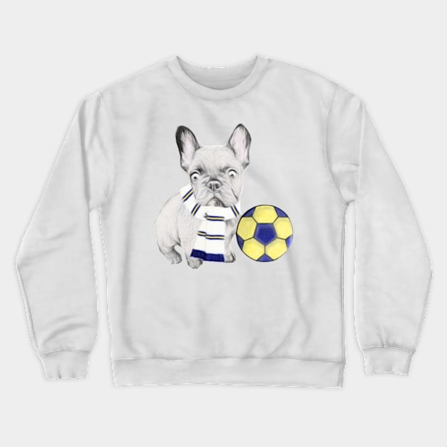 French Bulldog Football Supporter Crewneck Sweatshirt by NikkiBear67